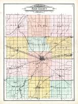 County Outline Map, Rush County 1908
